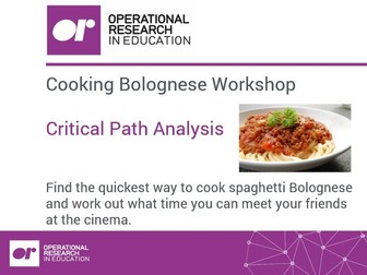 Workshop 5 - Cooking Bolognese (Critical Path Analysis)