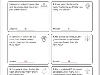 Thanksgiving Worksheets for Kids