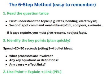 6 Mark-Question Answering Guide  (AQA GCSE Chemistry)