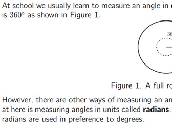 Topic: Measure Arc length and use Radians