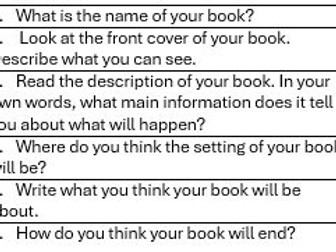 Book prediction Questions