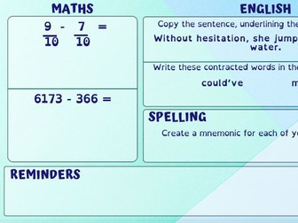 Year 5 Morning Tasks Term 3