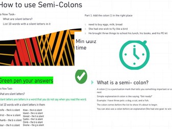 How do you use a Semi-Colon?