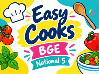 BGE and National 5 Recipes Home Economics