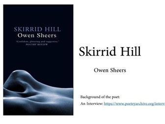 Owen Sheers Skirrid Hill AQA full scheme of work poetry