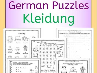 German clothing - Kleidung - Puzzles