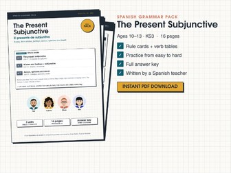Spanish Present Subjunctive Worksheets: Wishes, Feelings, Advice and Doubt, with Answers