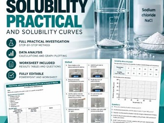 Pearson Edexcel iGCSE Chemistry 4XCH1 | Solubility Practical & Solubility Curves