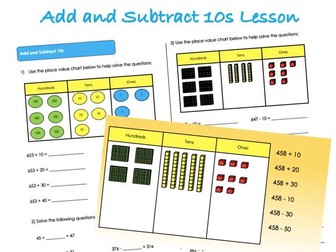 Year 3 Addition and Subtraction - Add and Subtract 10s Lesson