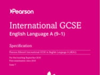 Edexcel IGCSE English Language Anthology Q4 Revision