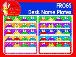 Frogs Desk Name Plates By Makutono Teaching Resources