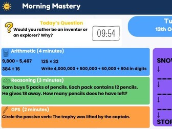 Year 6 Morning Slides Autumn 1 EMW/SATS