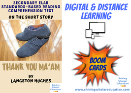 Thank You Ma Am By L Hughes Online Boom Cards Reading Comprehension Test Teaching Resources