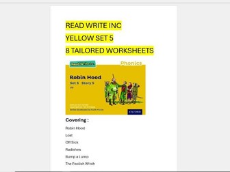 Read Write Inc set 5 worksheets