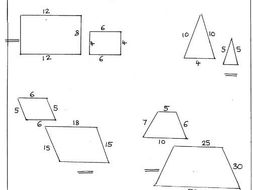 Scaling lengths, proportion, ratio using shapes | Teaching Resources