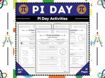 Pi Day Engaging Math Activities for Elementary and Middle School
