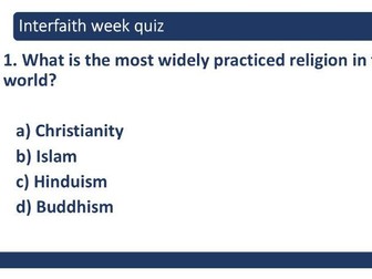 Interfaith Week Quiz