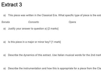 Baroque and Classical listening questions