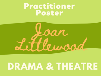 Joan Littlewood Poster - Theatre Drama Practitioner Political Social Theatre Workshop Display