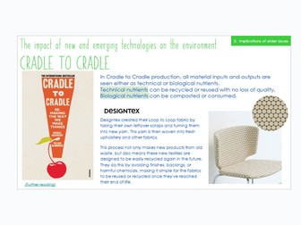 GCSE OCR Design and Technology -Implication of wider issues - Impact on the environment