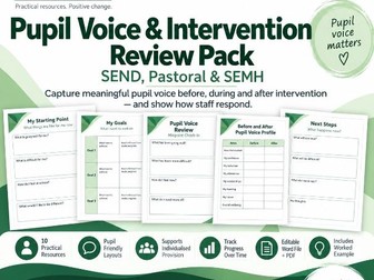 Pupil Voice & Intervention Review Pack