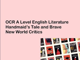 A Level English Lit Brave New World and Handmaid’s Critics