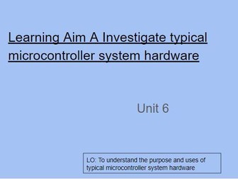 Unit 6 BTEC Engineering - Learning Aim A: A1