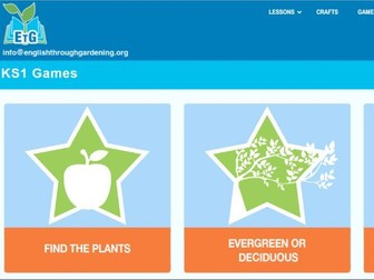 English Through Gardening - KS1 Games (EAL)