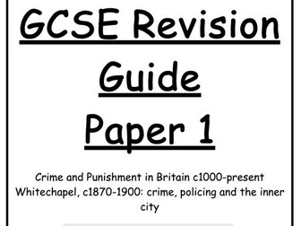 Edexcel History GCSE: Crime and Punishment Revision Booklet