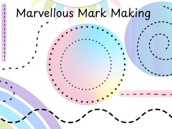 Pastel Coloured Mark Making Sheets with Swirls, Lines and Circles