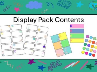 New school year label and sticker set (part of full set)