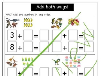 Add in any order  within 20 Communtative Property
