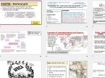 AQA Globalisation - L6 Interdependence + Unequal flows of Globalisation (Lesson and Resources).