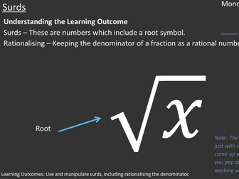 A Level Mathematics - Surds AS