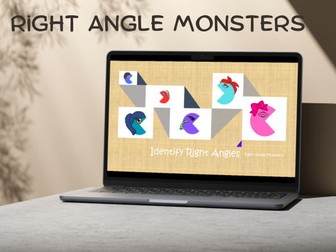 Identify Right Angles Lesson with Right Angle Monsters