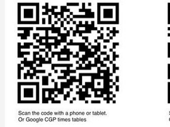 QR CODE TIMES TABLE PRACTISE