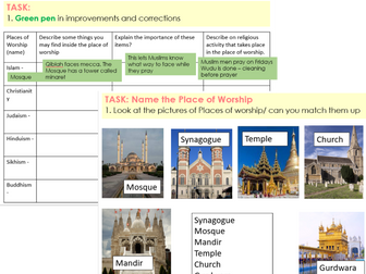KS3 Places of Worship y7