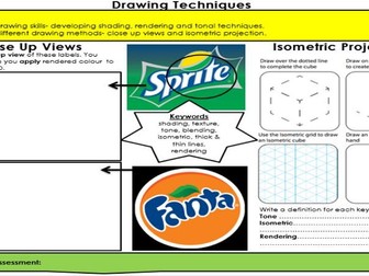 KS3 Design Technology Drawing Skills & ACCESSFM SOW & Student Booklet