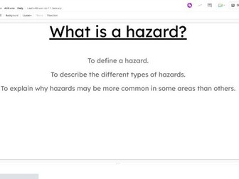 AQA A Level Geography SoW Hazards