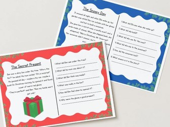 KS1 Christmas Reading Comprehension Pack – 3 Festive Stories with Answers (Pack 2)