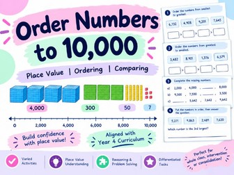 Order Numbers to 10,000 | Place Value