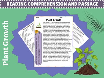 Understanding Plant Growth: Engaging Reading Passage and Thought-Provoking Questions