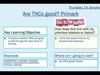 The role of TNCs: Primark