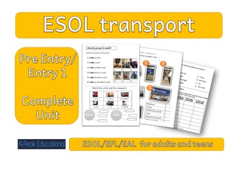 ESOL/ESL/EFL/EAL  Transport and Travel