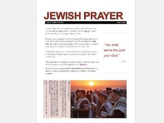 WJEC Eduqas Jewish Practices: Prayer Exam Booklet