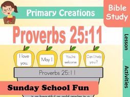 Sunday School Proverbs 25:11