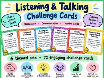 Listening and Talking Challenge/Fast Finisher Cards