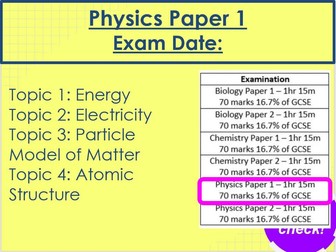 Physics Paper 1 Revision AQA Trilogy Higher