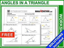 Angles in a Triangle (Strengthen)