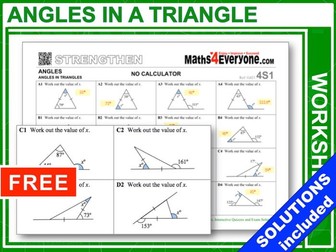 Angles In A Triangle Extra Practice Teaching Resources